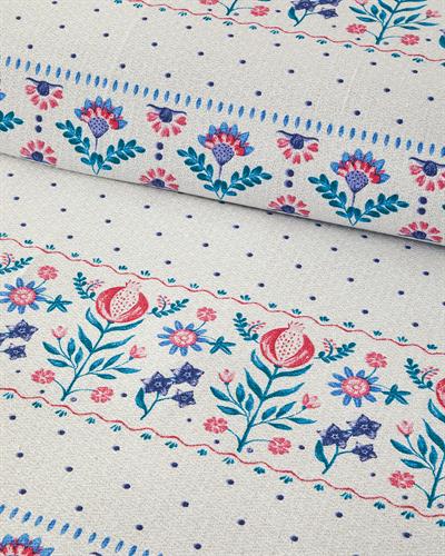 Folk Stripes Комплект Одеяло Пике Двоен С щампа 200x220 см Син - Розов