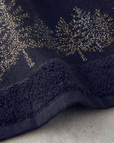 Forbes Кърпа За Лице Брокатен Памучен 50x80 см Черен