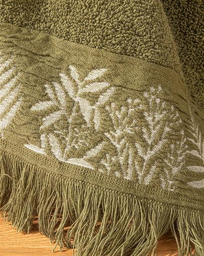 Forest Кърпа За Ръце Жакардов с борд 30x45 см Зелен