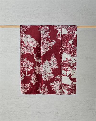Forest toile Тв Одеяло Акрил 130x170 см Червен