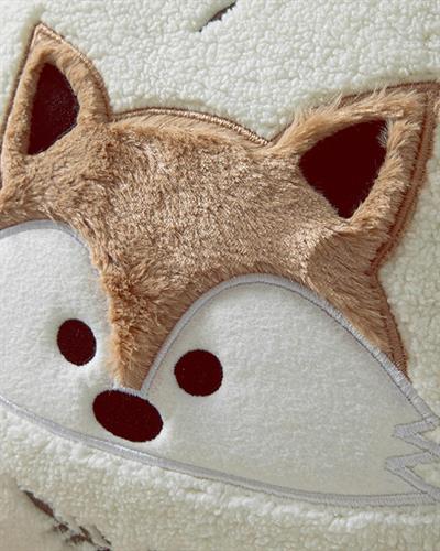 Fox Бебешки Декоративна Възглавница Унисекс, Полиестер, Екру, 30 X 30 Cm