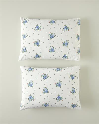 Fragrant Flowers Калъфка За Възглавница 2 бр. Памучен 50x70 см Син