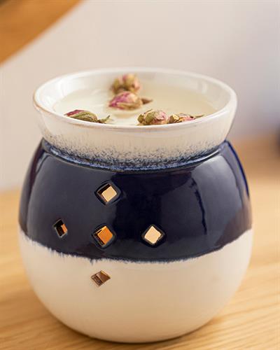 Freda Кадилница Керамика, Синьо, 10,5 X 10,5 X 10,5 Cm