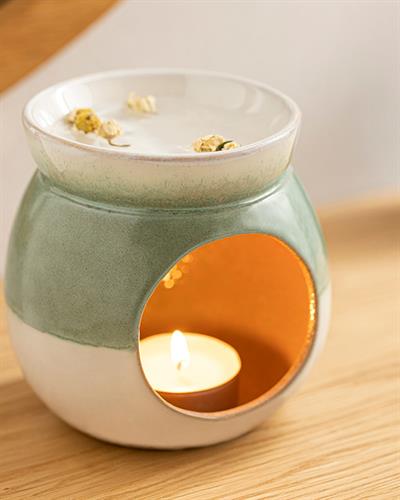 Freda Кадилница Керамика, Зелено, 10,5 X 10,5 X 10,5 Cm