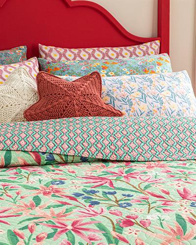 Fresh Liliums Универсална Покривка За Легло Единичен Размер, Зелено, 160 X 220 Cm