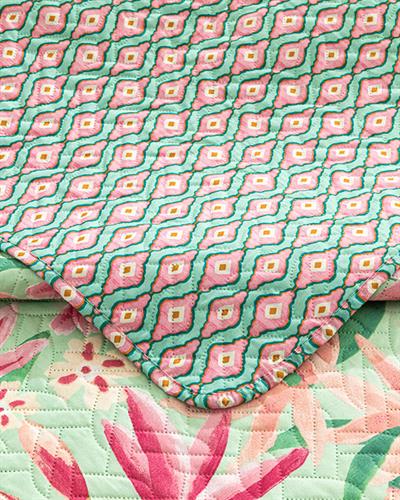 Fresh Liliums Универсална Покривка За Легло Единичен Размер, Зелено, 160 X 220 Cm