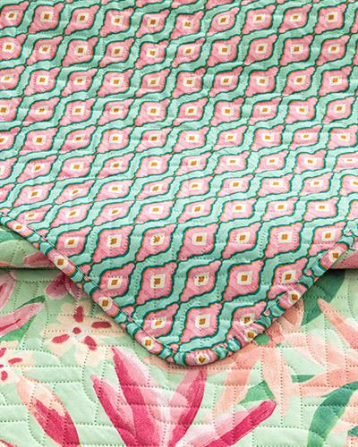 Fresh Liliums Универсална Покривка За Легло Двоен Размер, Зелено, 200 X 220 Cm