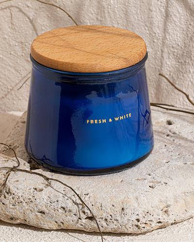 Fresh & White Scented Candle 270 g Dark Blue
