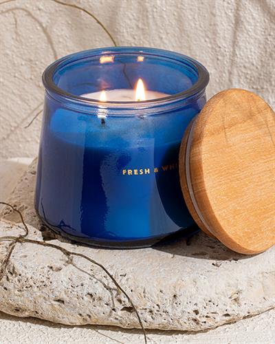 Fresh & White Scented Candle 270 g Dark Blue