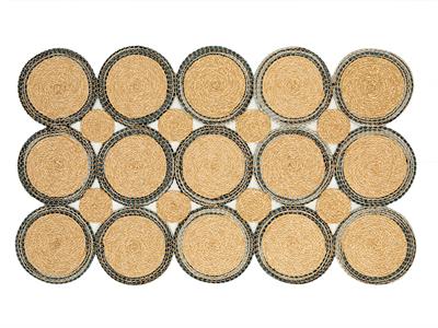 Freya Jute Decorative Jute Carpet 120x180 cm Natural - Blue