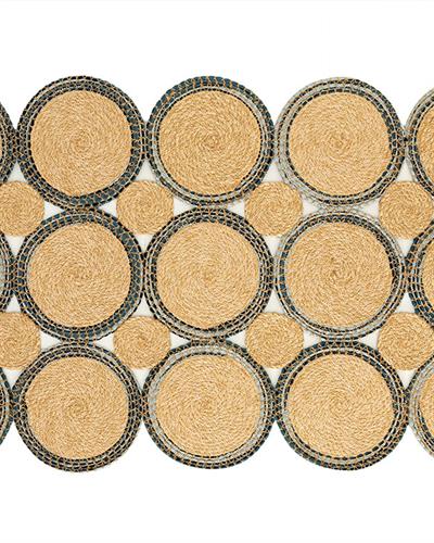 Freya Jute Decorative Jute Carpet 90x150 cm Natural - Blue