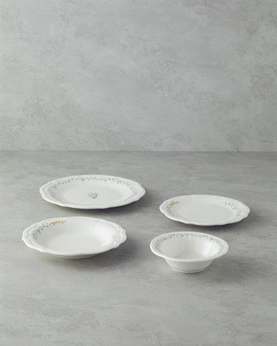 Frezya Комплект За Хранене Порцелан 24 части за 6 души Жълт - Зелен