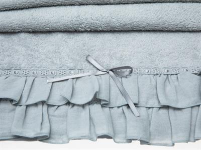 Frill ХАВЛИЯ ЗА ЛИЦЕ С волани 50x80 cm Gray