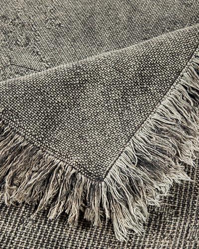 Fringe Cotton Rug 120x180 cm Gray