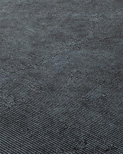 Fringe Cotton Rug 160x230 cm Dark Blue