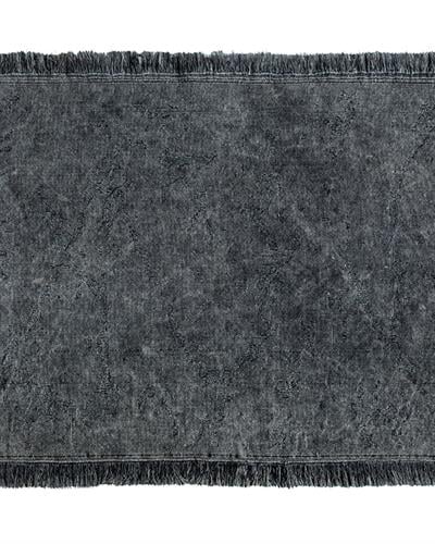 Fringe Cotton Rug 160x230 cm Dark Blue