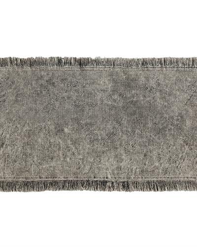 Fringe Килим Памучен, Сиво, 80 X 150 Cm