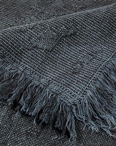 Fringe Cotton Rug 80x150 cm Dark Blue