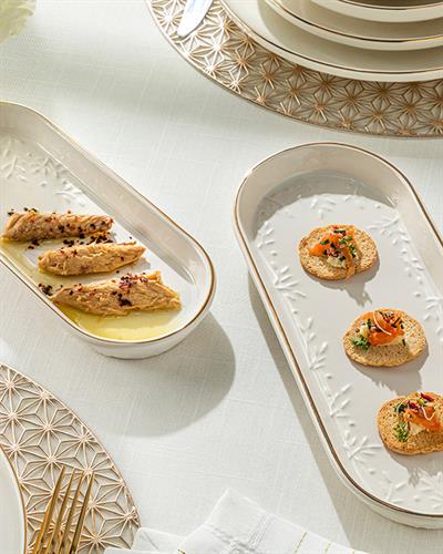 Frondosa Плато Керамика 25 см Светлокремав