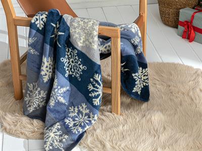 Frozen Тв Одеало Акрил, Синьо-Сиво, 130 X 170 Cm