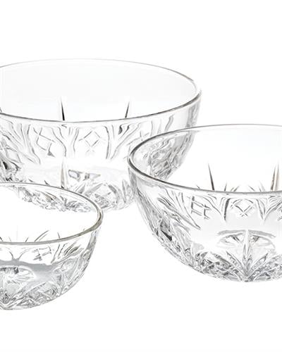 Fungo Купа 3 Бр., Стъкло, Прозрачен, 9,5 + 12,7 + 15 Cm