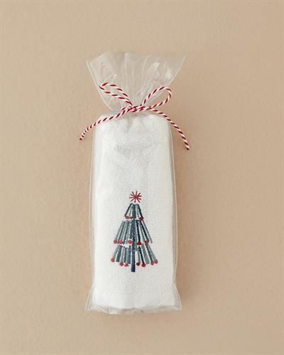 Funny Pine Кърпа За Ръце С бродерия Памучен 30x50 см Екрю