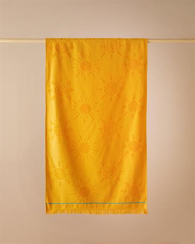 Funny Sunny Кърпа За Плаж Памучен 70x140 см Жълт