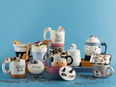 Funny Teddy Чаша С Капак, Dolomit, Синьо, 480 Ml