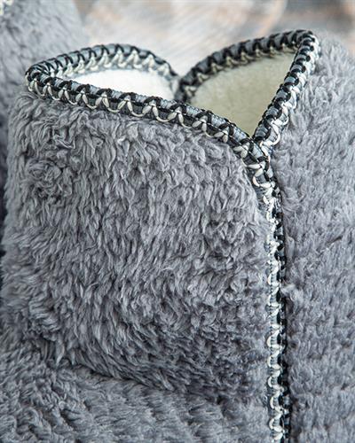 Funny Teddy Боти За Дома Дамски, Sherpa, Сиво, 38