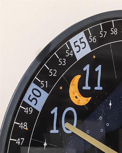 Galaxy Wall Clock for Kids 35x35 cm Blue