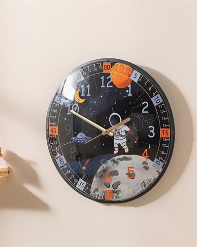 Galaxy Wall Clock for Kids 35x35 cm Blue