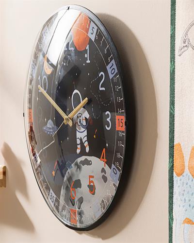 Galaxy Wall Clock for Kids 35x35 cm Blue