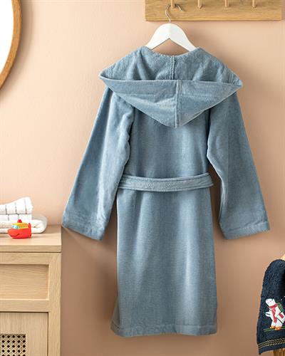 Galaxy Детски Халат Кадифе, Синьо, 4-6 Години