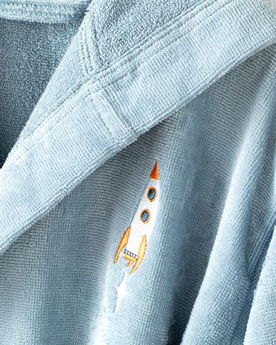 Galaxy Детски Халат Кадифе, Синьо, 4-6 Години