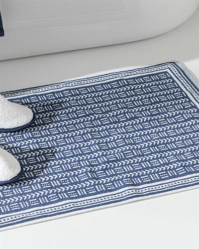 Gale Хавлия За Крака От Жакард, Боядисана Нишка, Синьо, 50 X 70 Cm