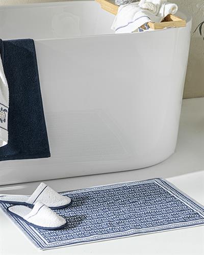 Gale Хавлия За Крака От Жакард, Боядисана Нишка, Синьо, 50 X 70 Cm