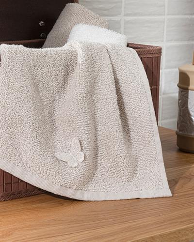 Galia Butterfly Хавлии За Ръце Памучен, Бродирани, Бежово, 30 X 40 Cm