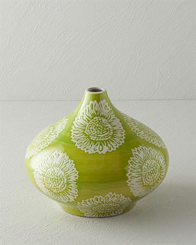 Garden Birds Ваза Керамика 20x20x17 см Зелен