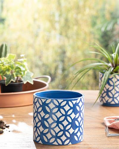 Garden Flowers Саксия Тъмно Синьо, 13.5 X 13.5 X 12.5 Cm