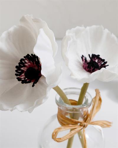 Garden Passion Изкуствено Цвете Във Ваза Soft Plastic, Бяло, 5,5 X 5,5 X 19