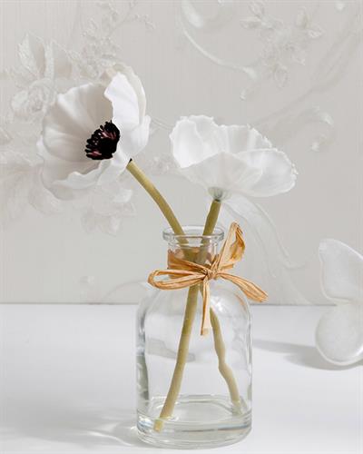 Garden Passion Изкуствено Цвете Във Ваза Soft Plastic, Бяло, 5,5 X 5,5 X 19