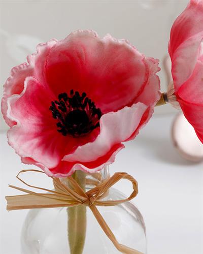 Garden Passion Изкуствено Цвете Във Ваза Soft Plastic, Розово, 5,5 X 5,5 X 20 Cm