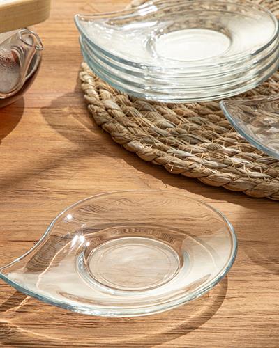 Garish Чаена Чиния 6 Бр., Стъкло, Прозрачен, 13 Cm