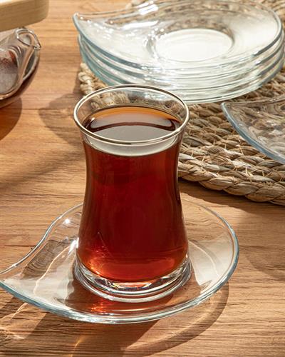 Garish Чаена Чиния 6 Бр., Стъкло, Прозрачен, 13 Cm