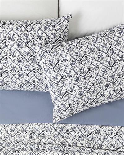 Gem Roses Кълъфка За Възглавни 2Бр., Памучен, Индиго, 50 X 70 Cm