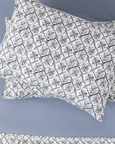 Gem Roses Кълъфка За Възглавни 2Бр., Памучен, Индиго, 50 X 70 Cm