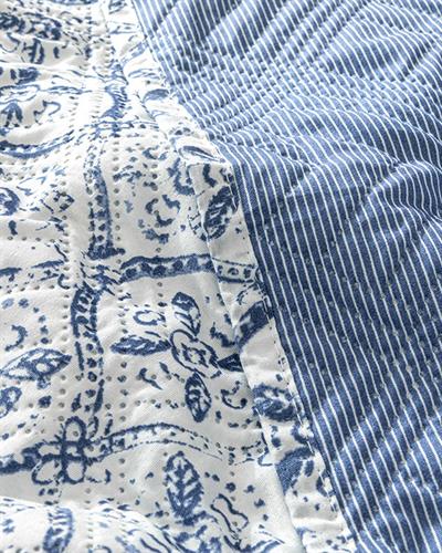 Gem Roses Покривка За Легло Комплект Двоен Размер, Многофункционално, Индиго, 200 X 220 Cm