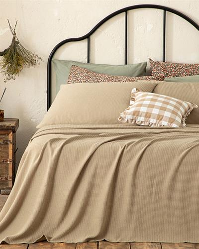 Genesis Комплект Пике Двоен Размер, Soft Touch, Бежово, 200 X 220 Cm