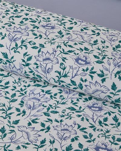 Спален Комплект Единичен Памук 160x220 см Зелен - Син