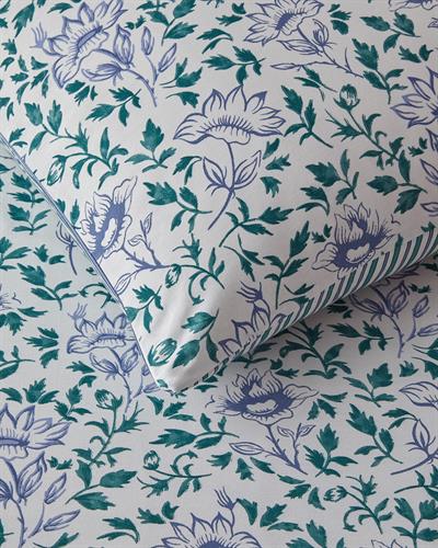 Спален Комплект Единичен Памук 160x220 см Зелен - Син